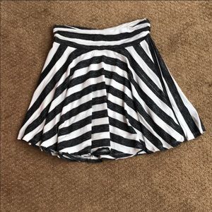 Striped skater skirt